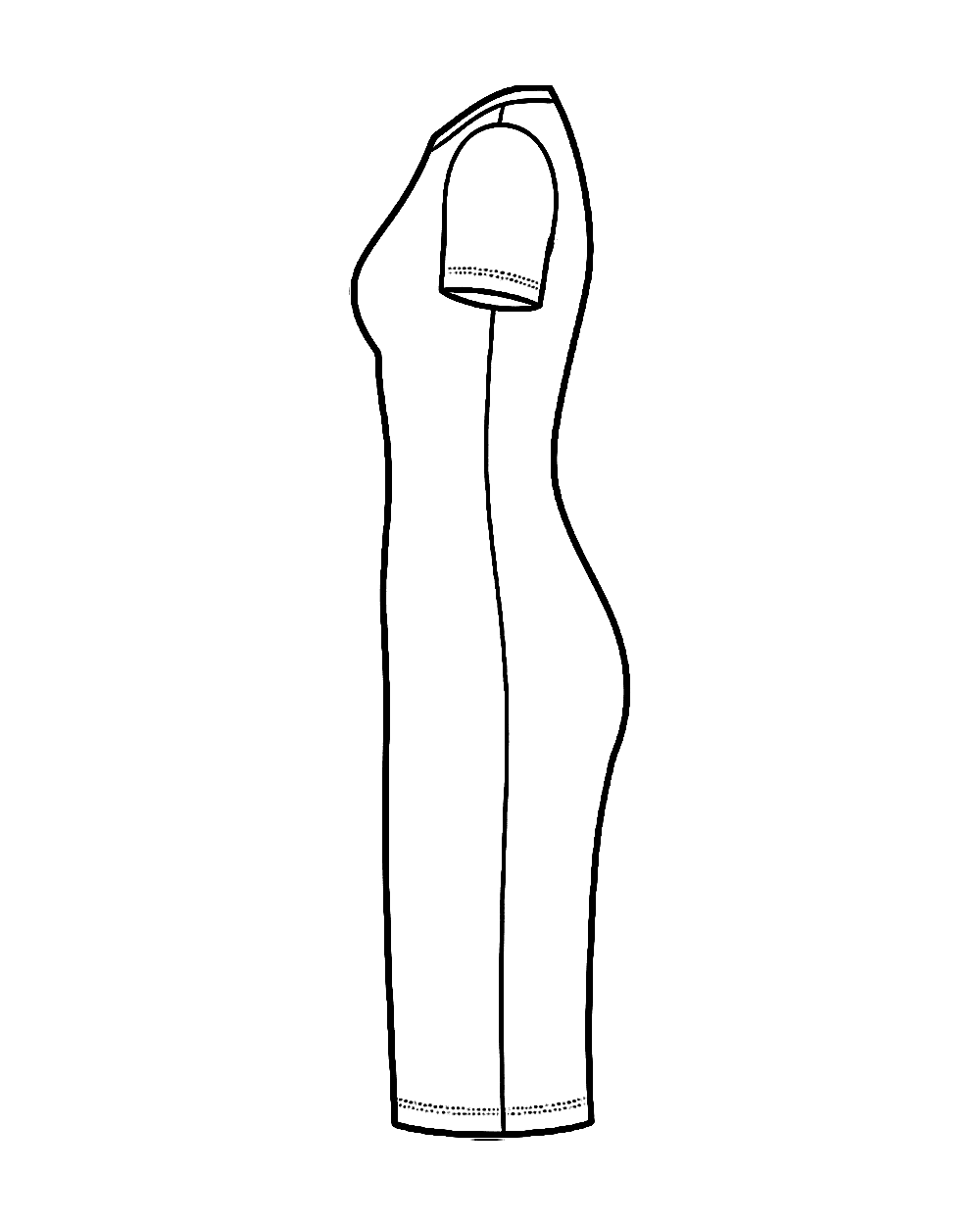 Los Angeles Apparel - 14/1 Rib Spaghetti V-Neck Dress