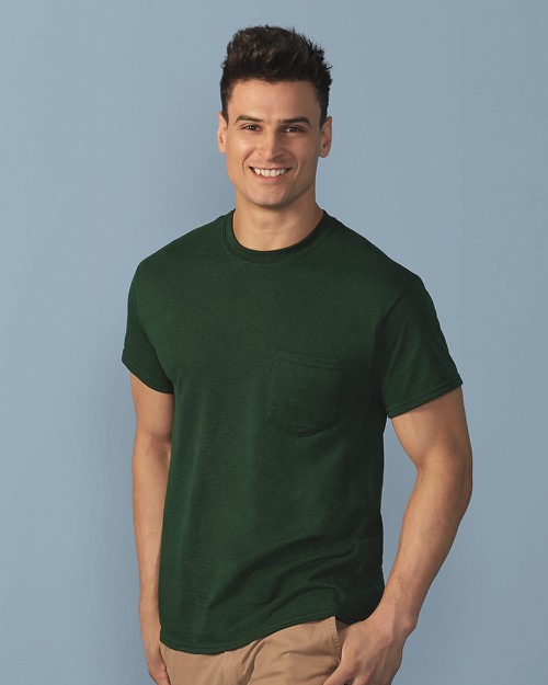 Gildan T-shirt Uomo Classica DryBlend - Colore Antracite, Taglia S - Assorbimento Umidità, Collo Rinforzato, Vestibilità Comoda