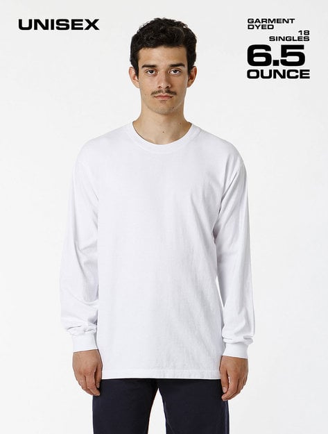 6.5OZ LA APPAREL GARMENT DYE CREW NECK T-SHIRT