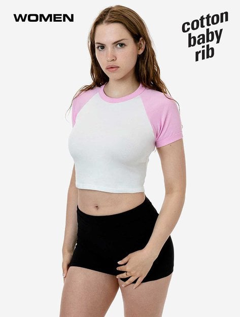 43035 - Cap Sleeve Baby Rib Crop Top