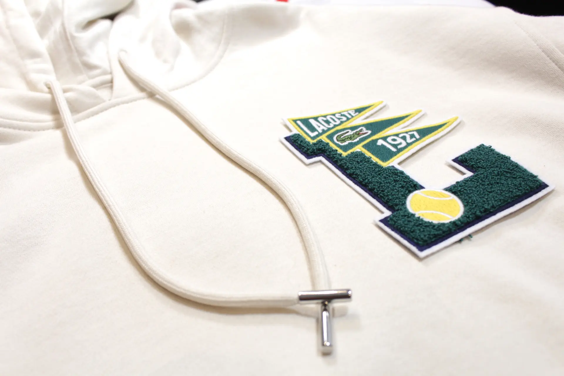 Custom tackle twill patch with Lacoste logo