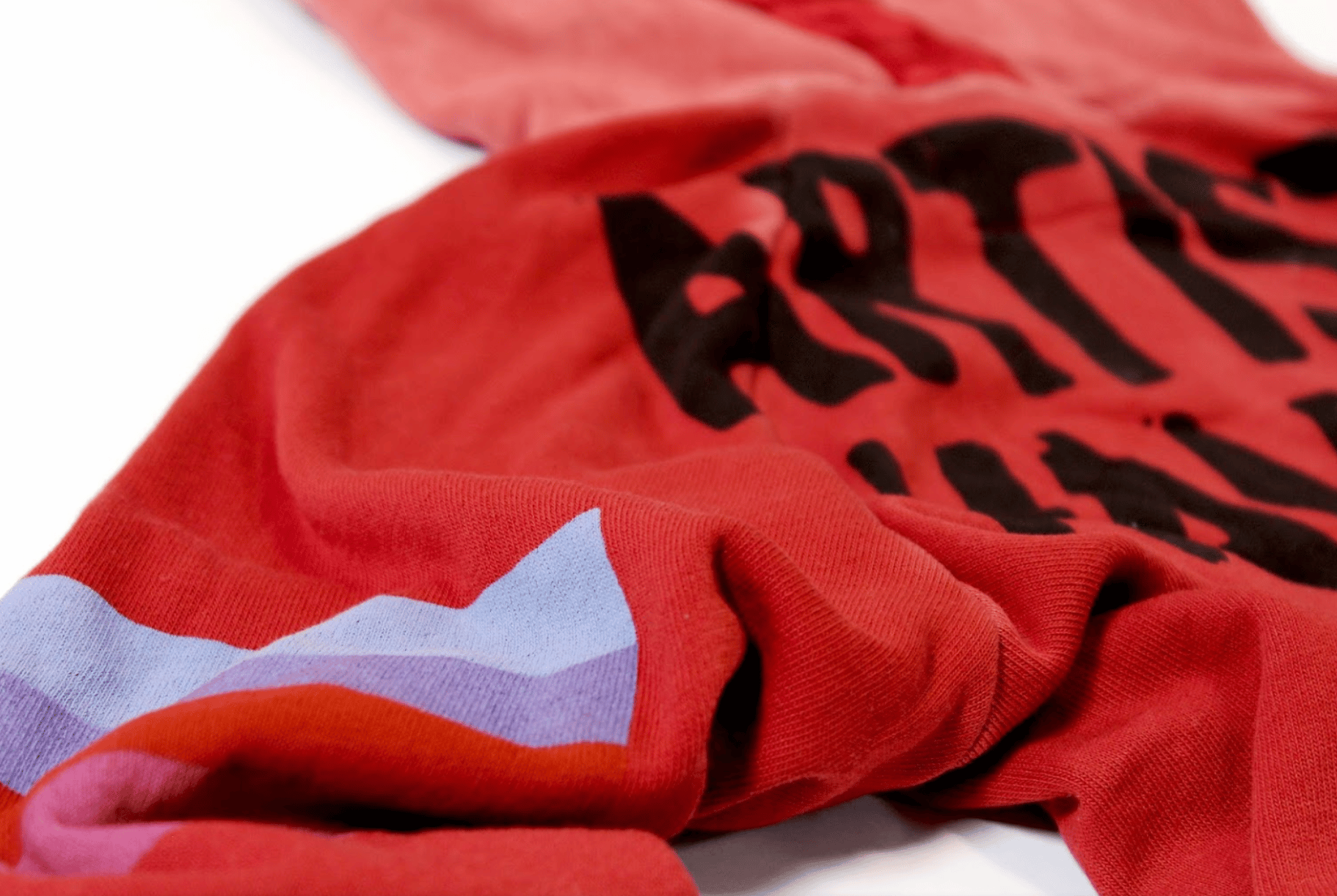 red garment dyed t-shirt