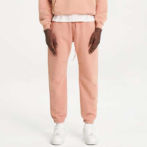 pink garment dyed sweatsuit
