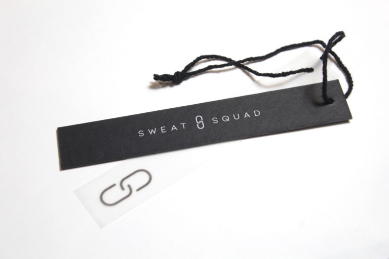 black rectangular seat squad hang tag