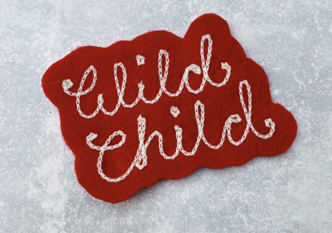 chain stitch embroidered patch