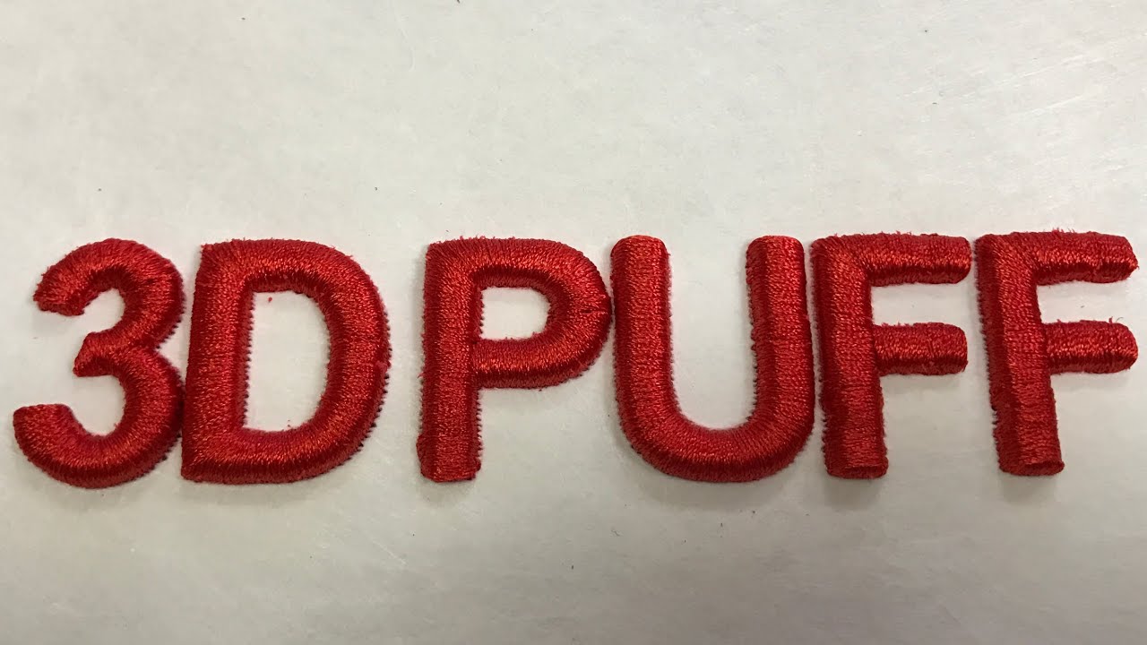 3D puff embroidery