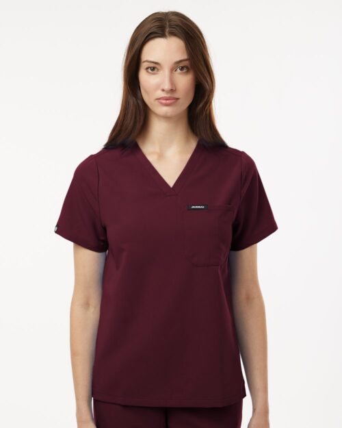 Jaanuu - Womens Rhena Essential 1-Pocket Scrub V-Neck Top