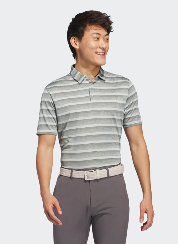 Adidas Golf Mens Two Color Stripe Polo