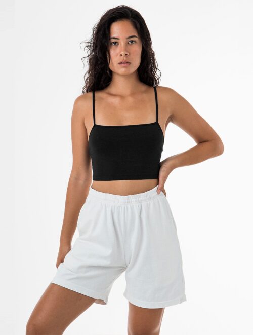 Los Angeles Apparel - Cotton Spandex Spaghetti Crop Top