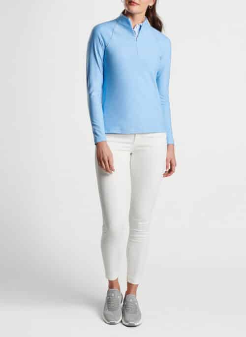 Peter Millar Womens Melange Raglan Sleeve Perth Layer Quarter-Zip
