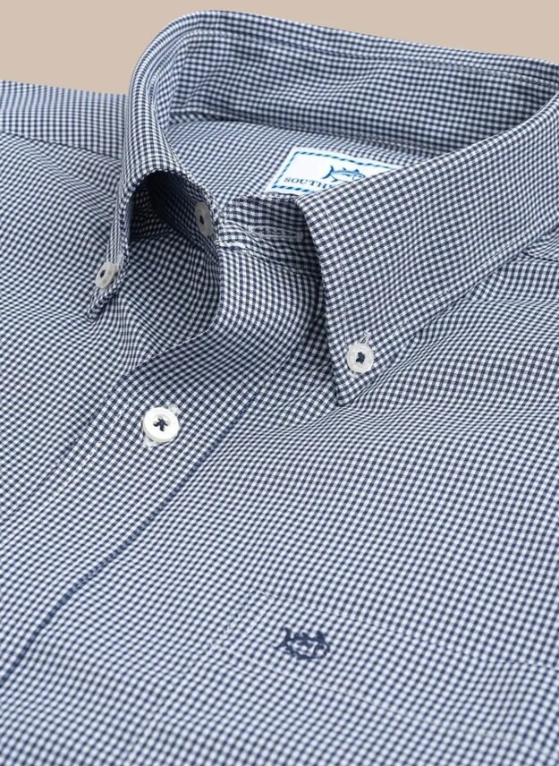 Southern Tide Mens Point Pinos Micro Gingham IC Sportshirt