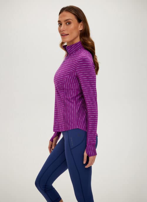 Zero Restriction Womens Renae Quarter-Zip Mock Neck