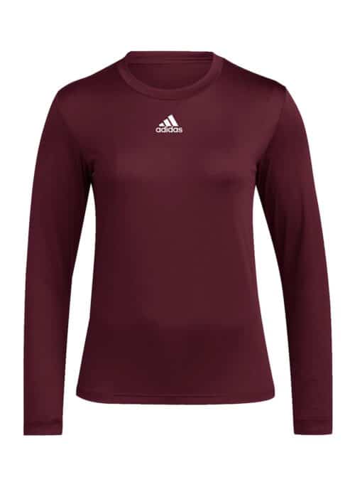 Adidas Womens Long-Sleeve Pregame Bos T-Shirt