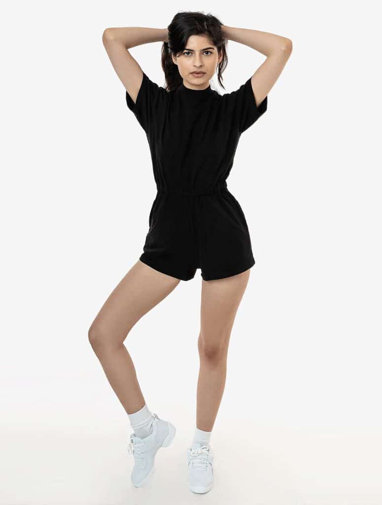 Custom Los Angeles Apparel - Garment Dye T-Shirt Romper - Rompers available for printing and embroidery at DTLA Print