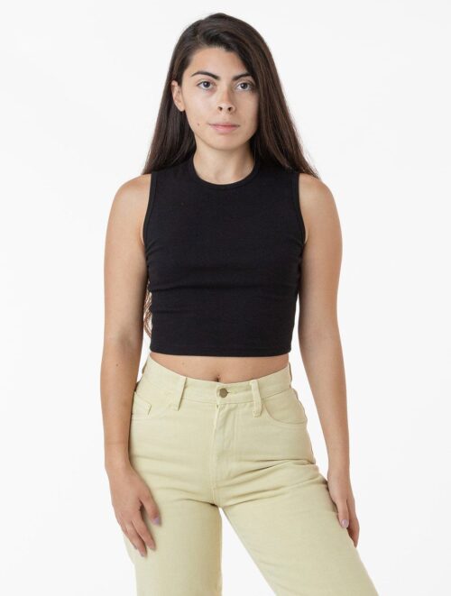 Los Angeles Apparel - Baby Rib Sleeveless Crew Neck