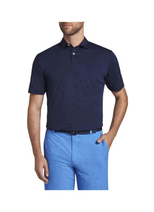 Peter Millar Mens Featherweight M√©lange Performance Polo