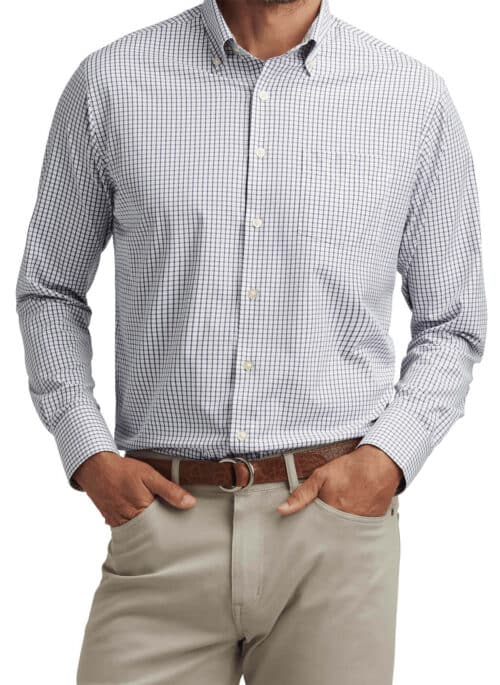 Peter Millar Mens Hanford Performance Twill Sport Shirt