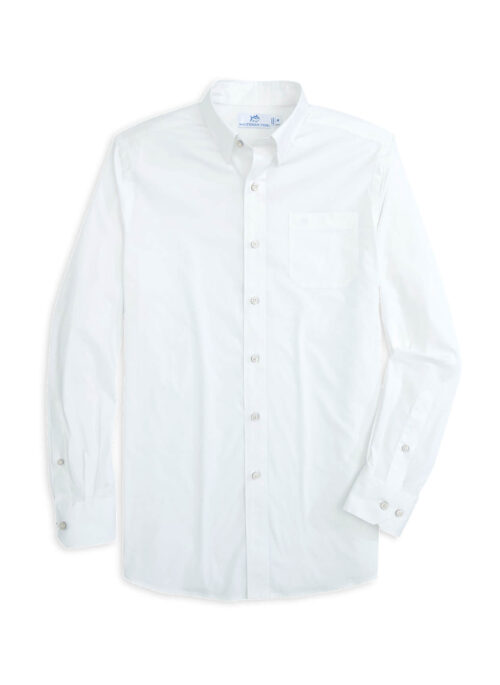 Southern Tide Mens Charleston Overbook Solid Sport Shirt