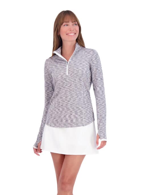 Zero Restriction Womens Shae Mock Neck Quarter-Zip