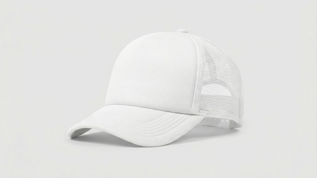Trucker hat anatomy - front panel, crown, mesh back, brim, closure