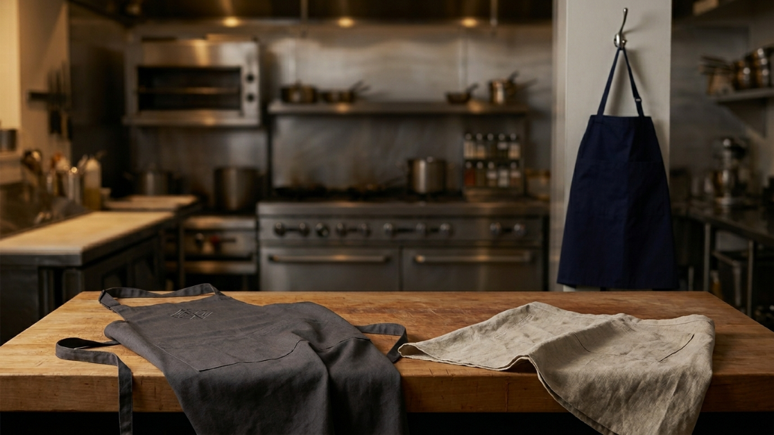 Custom decorated aprons collection