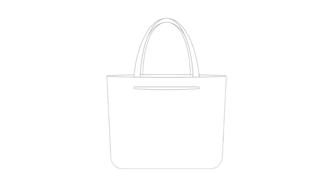 Beach bag decoration zones