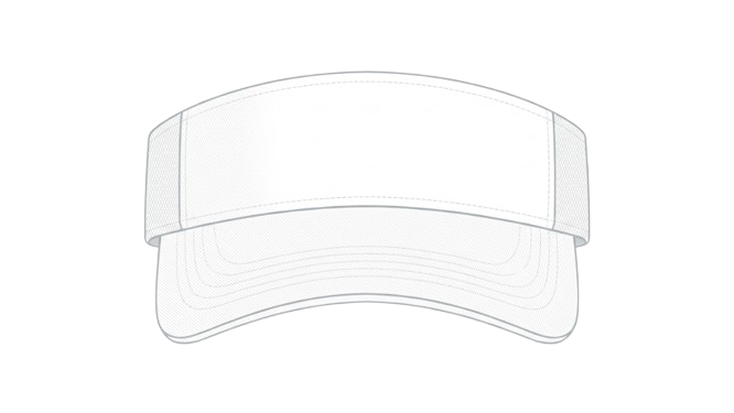 Visor decoration zones: front panel, bill, side panels