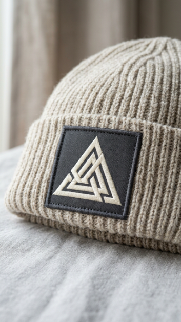 Large embroidery on knit