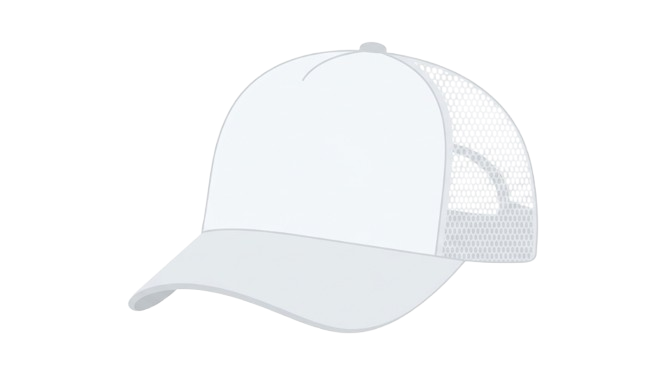 Trucker hat decoration zones