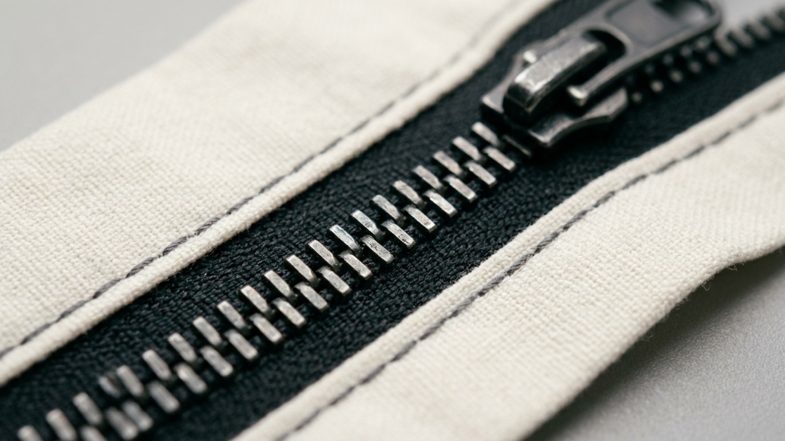 Zipper Closure + Pocket Lining material texture
