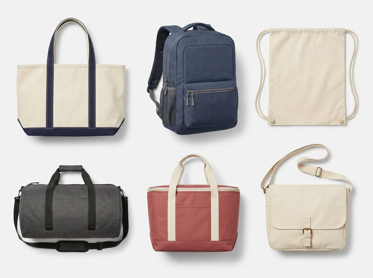 BAGedge range — signature carryall silhouettes flat-lay