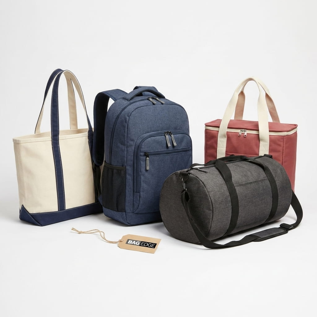 BAGedge full-range carryall lineup on a clean studio background