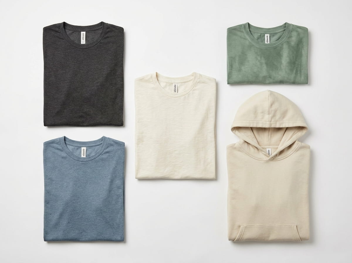 Allmade range — 5 signature silhouettes flat-lay