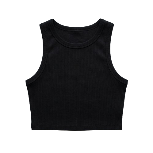 Crop top tank decoration zones