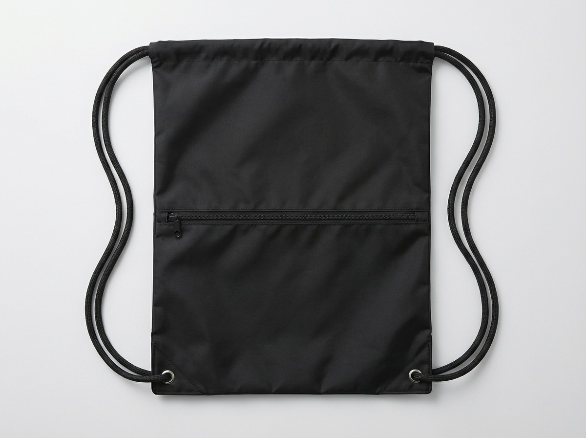 Drawstring bag anatomy features
