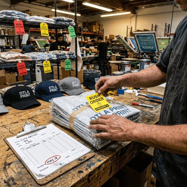 DTLA Print rush order priority packaging