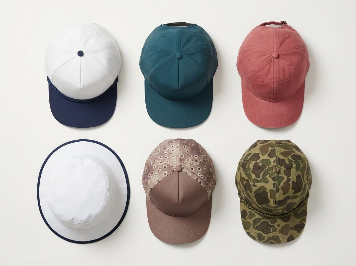 Imperial range — signature heritage cap silhouettes flat-lay