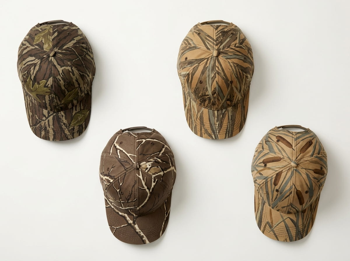 Kati range — signature heritage camo-pattern variants flat-lay