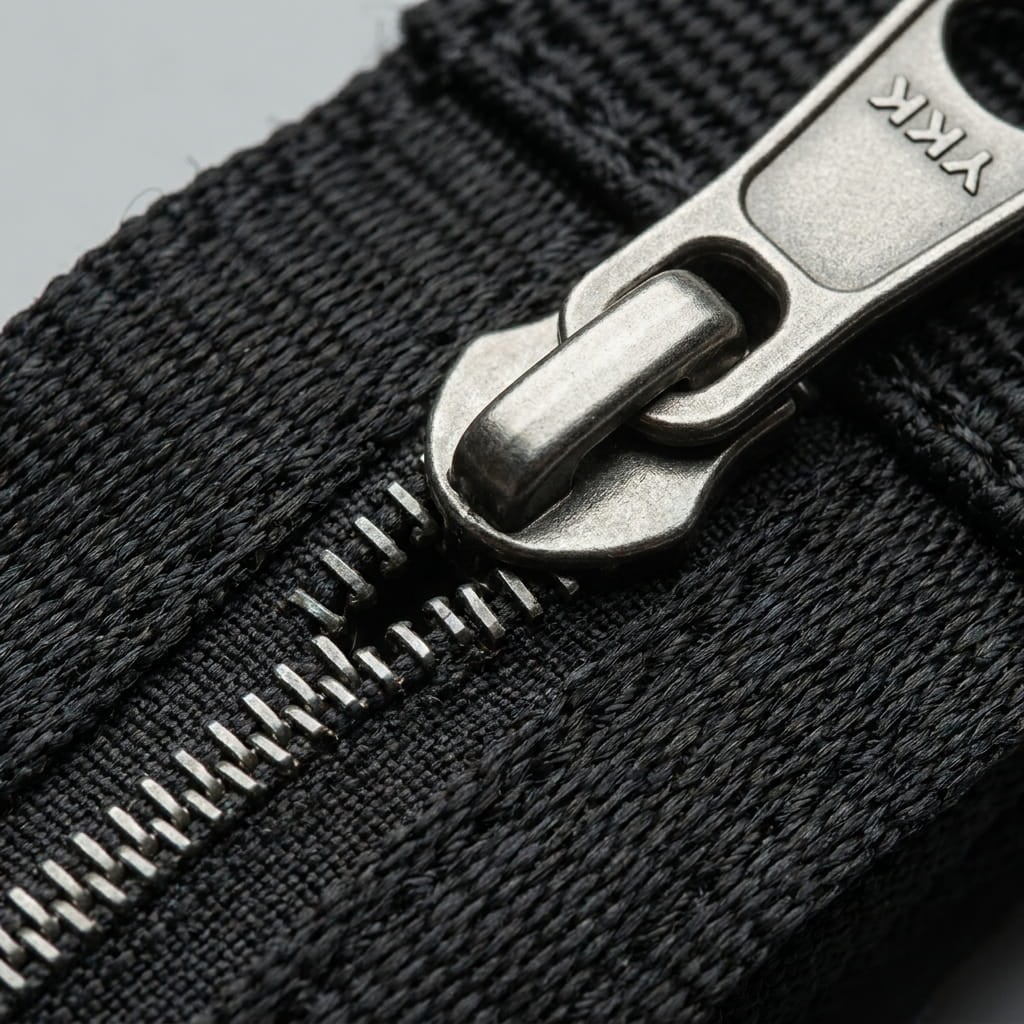 Premium YKK Hardware & Webbing material texture
