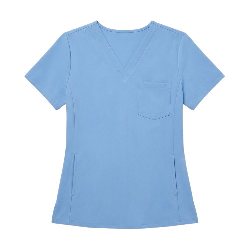 Medical scrub top decoration zones