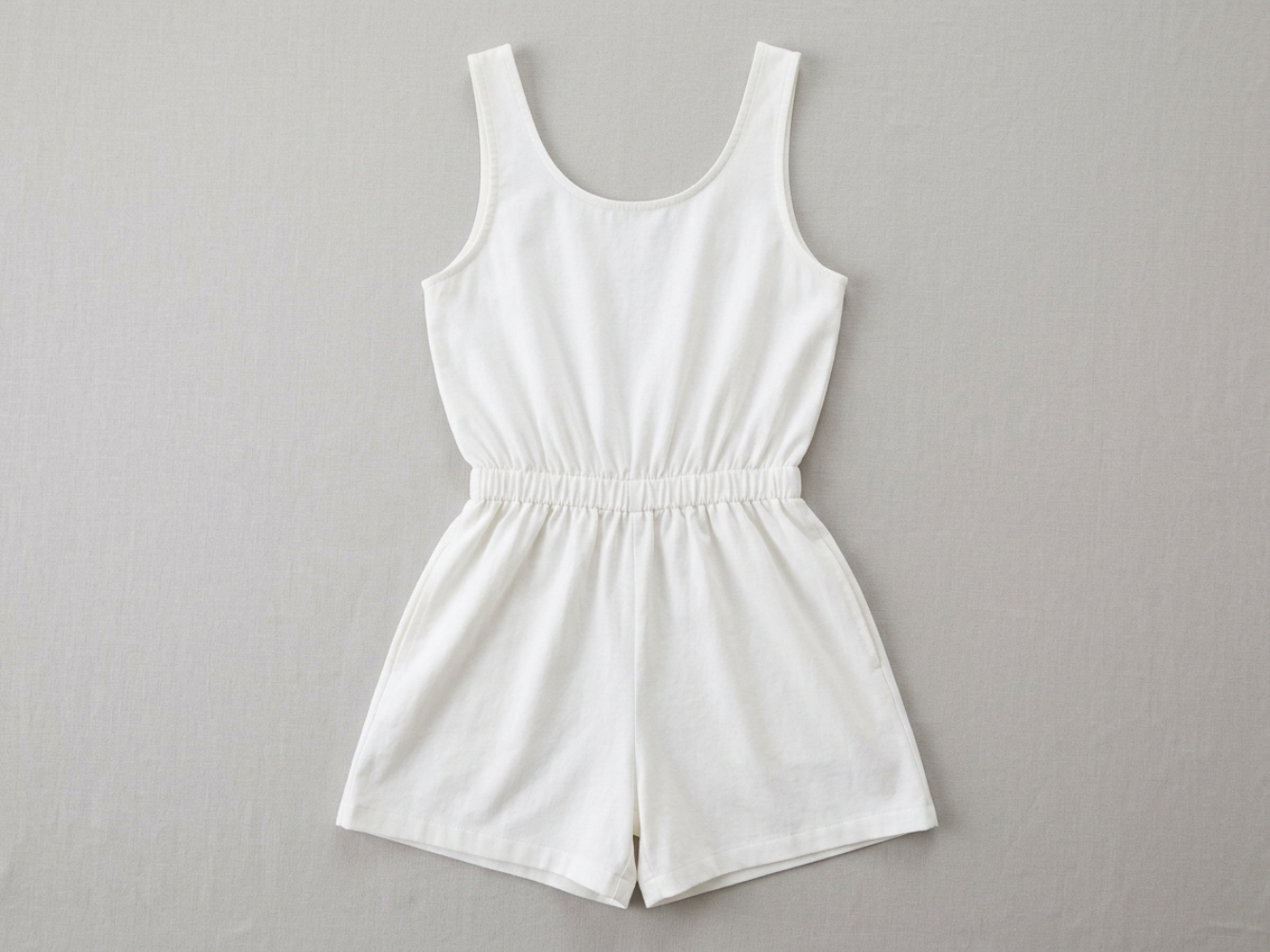 Romper anatomy - neckline, shoulder straps, chest, waist, shorts