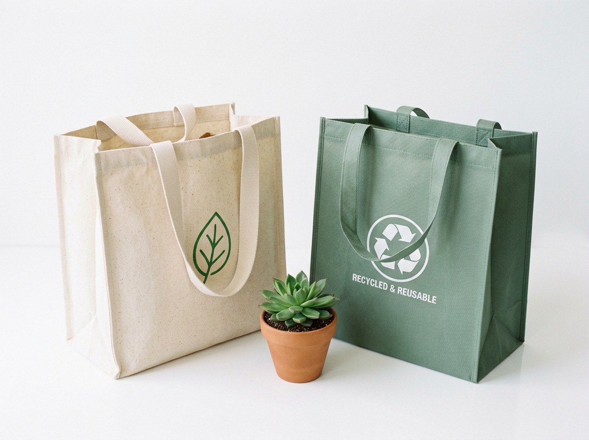Eco-friendly organic cotton tote bags