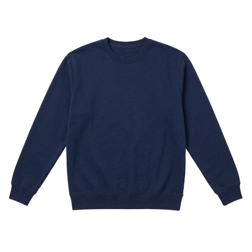 Work sweatshirt decoration zones: left chest, full back, sleeve