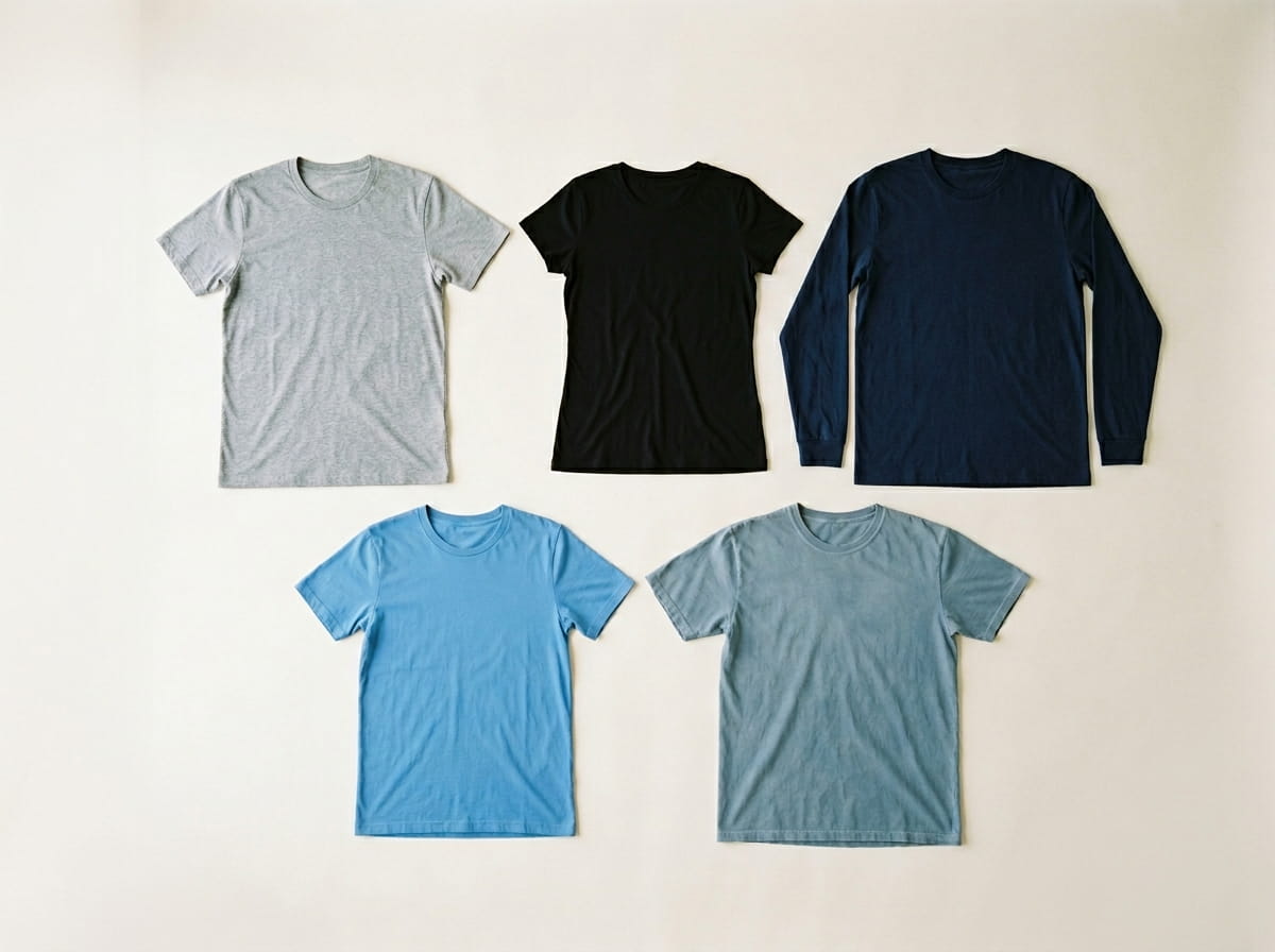 M&O range — signature soft-hand cotton-tee silhouettes flat-lay