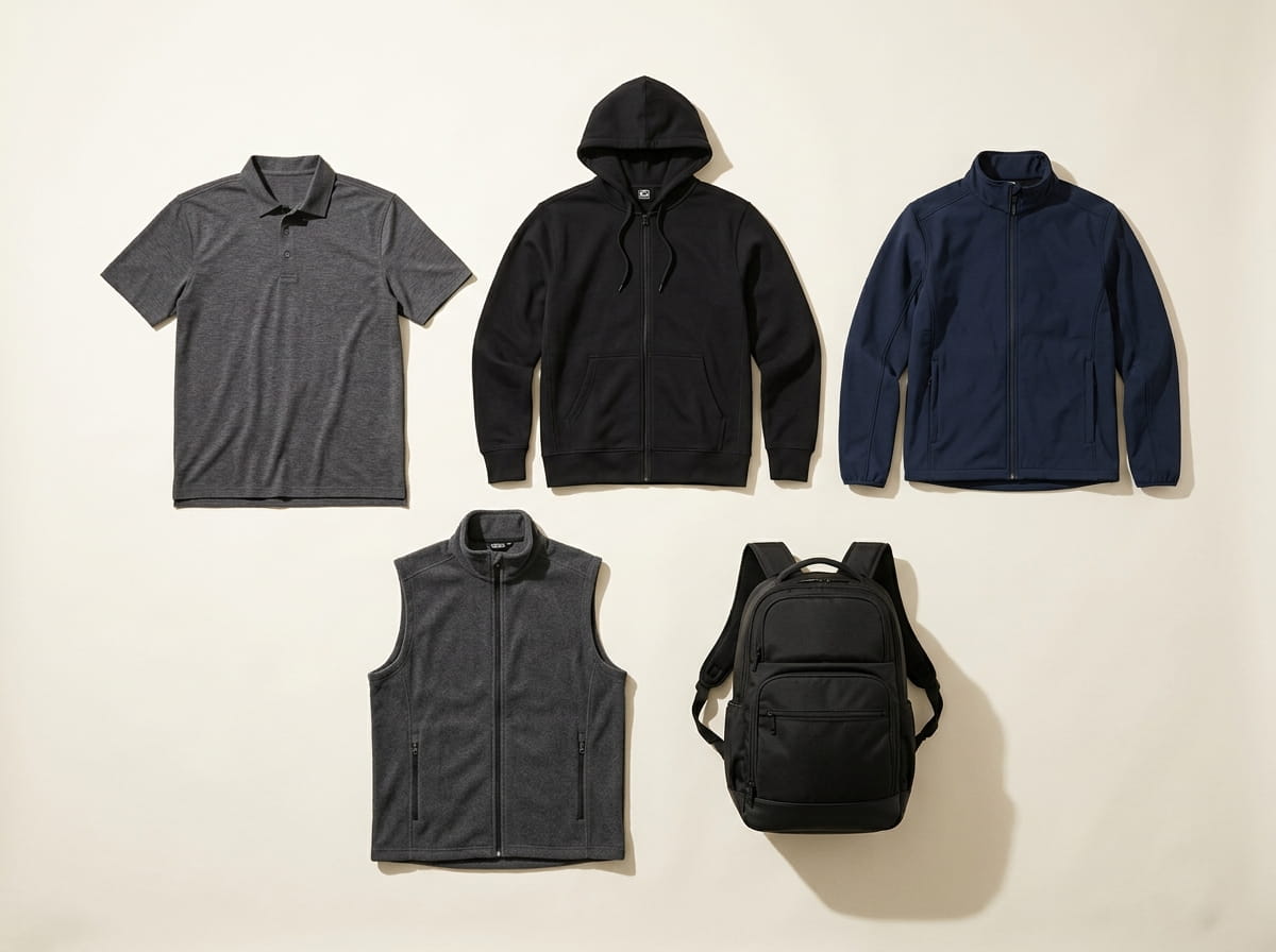 OGIO range — signature active-performance silhouettes flat-lay