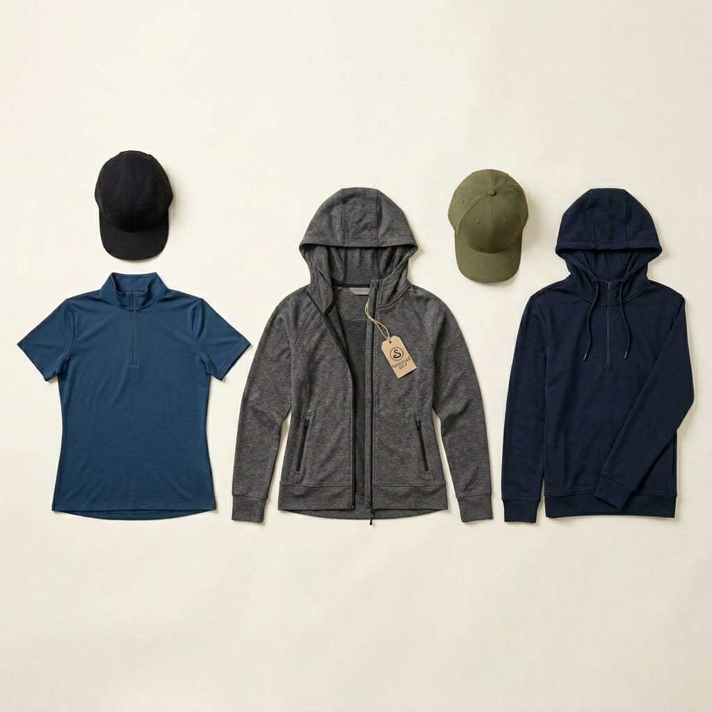 Swannies golf-lifestyle lineup on a clean studio background