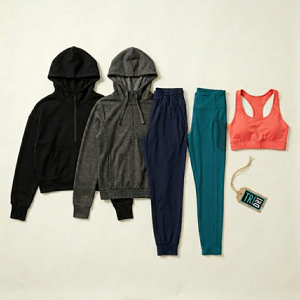 TriDri women's performance-activewear lineup on a clean studio background