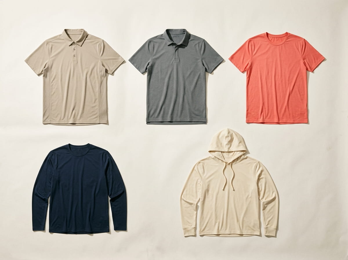 ANETIK range — 5 signature silhouettes 3-2 grid flat-lay