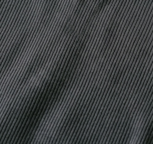 Premium Baby-Rib Cotton-Spandex material texture