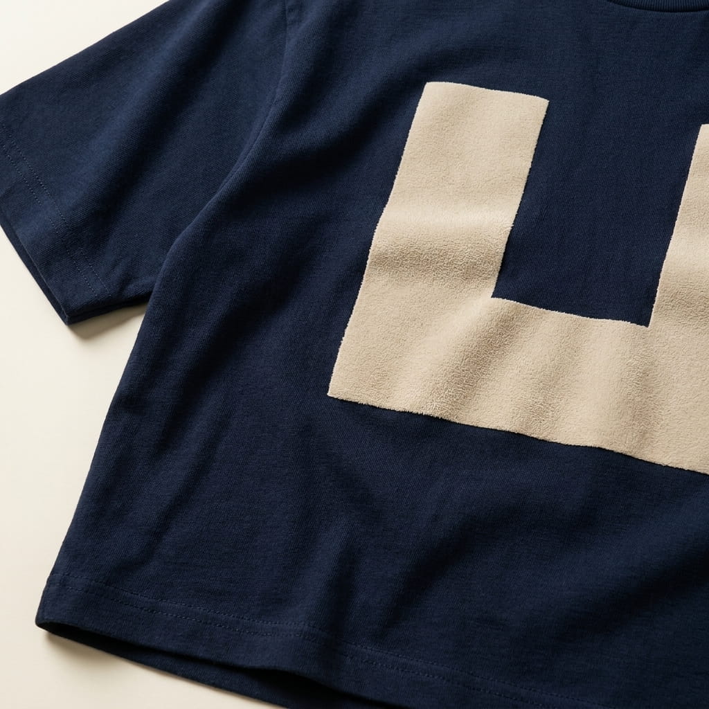 Flocked cotton garment